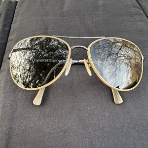 Cole Haan Aviator Sunglasses - Gold Frame with Black Lenses